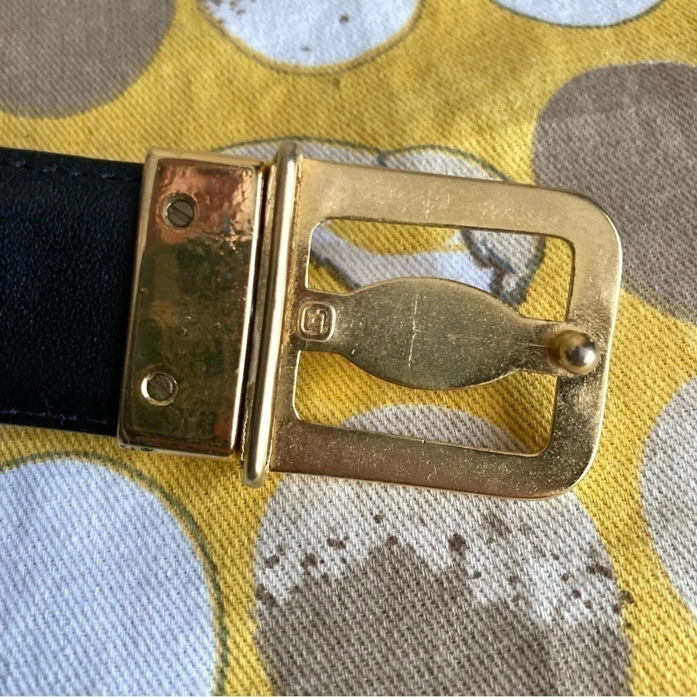 Vintage look black and dark brown reversible made in Italy men’s belt